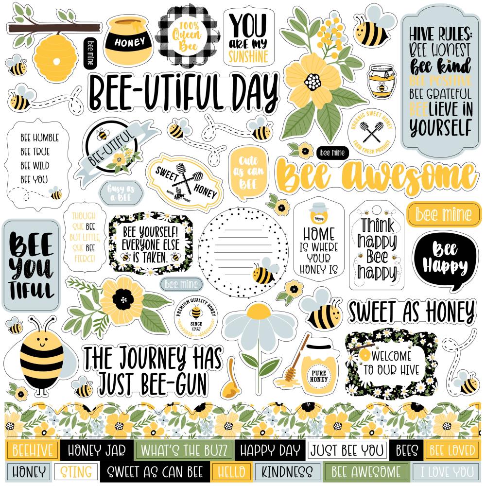 Bee Happy - 12 x 12 Stickers