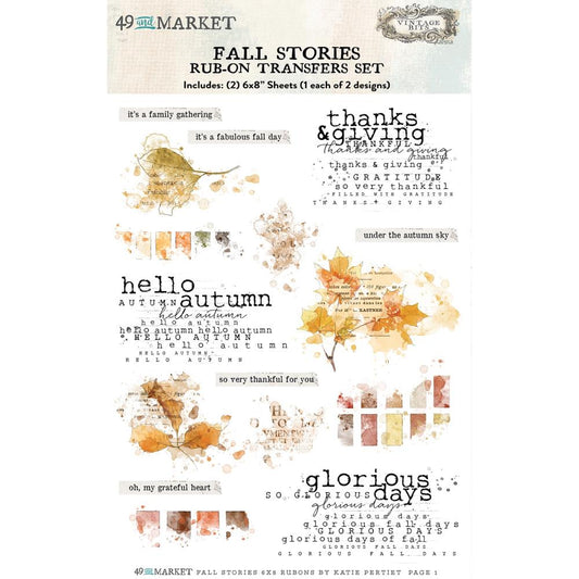 Rub-On Transfer Set - Fall Stories