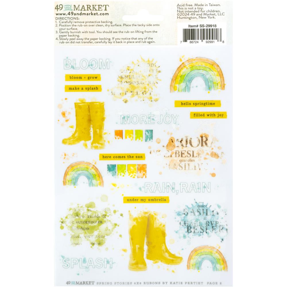 Rub-On Transfer Set - Spring Stories