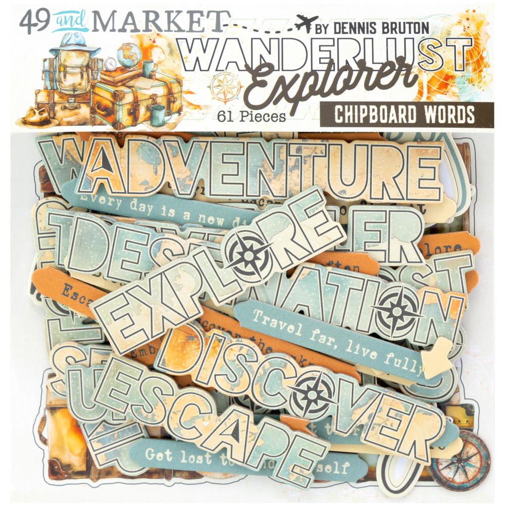 Wanderlust Explorer - Chipboard Word Set