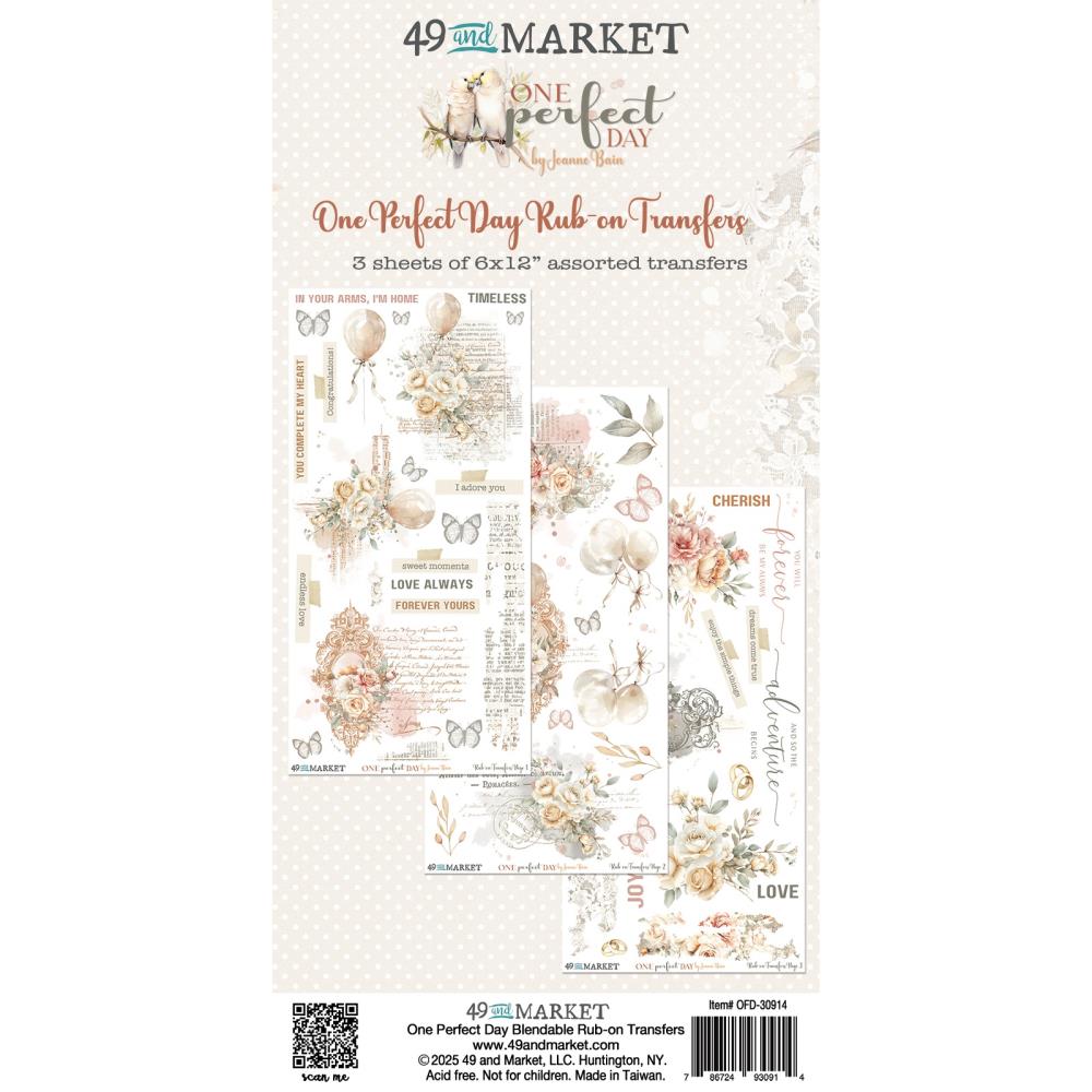 One Perfect Day - Rub On Transfer Set 6 x 12