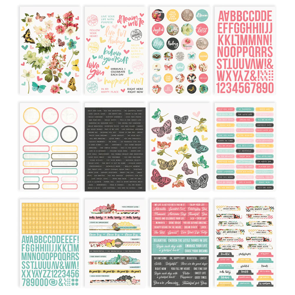 Simple Vintage Cottage Fields - Sticker Book