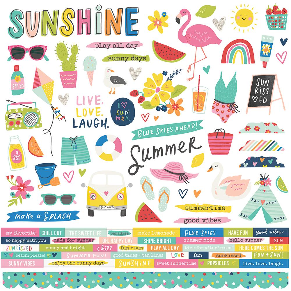 Sunkissed - 12 x 12 Stickers