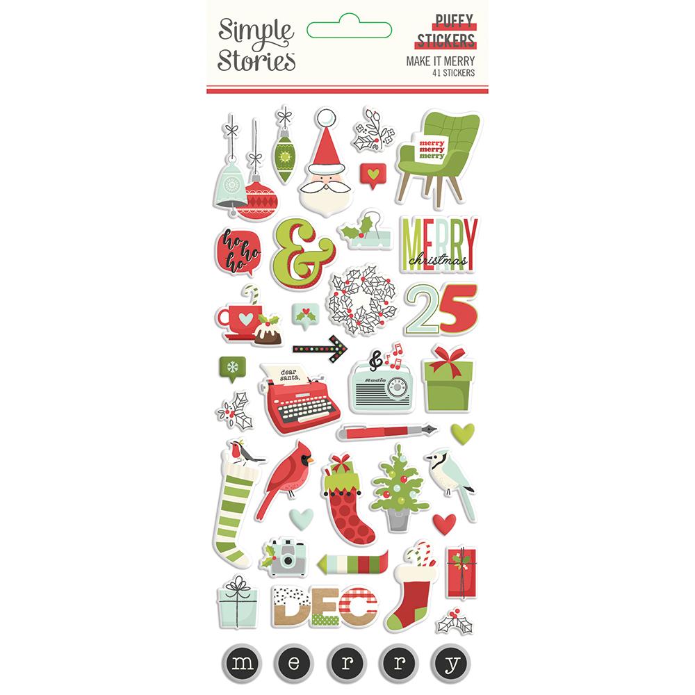 Make It Merry - Puffy Stickers