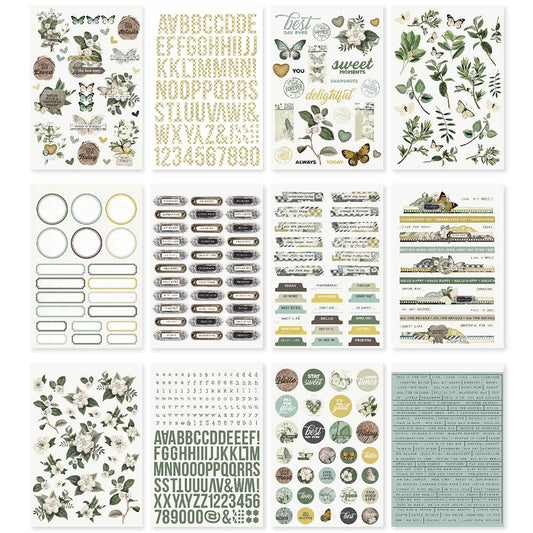 Simple Vintage Weathered Garden Sticker Book