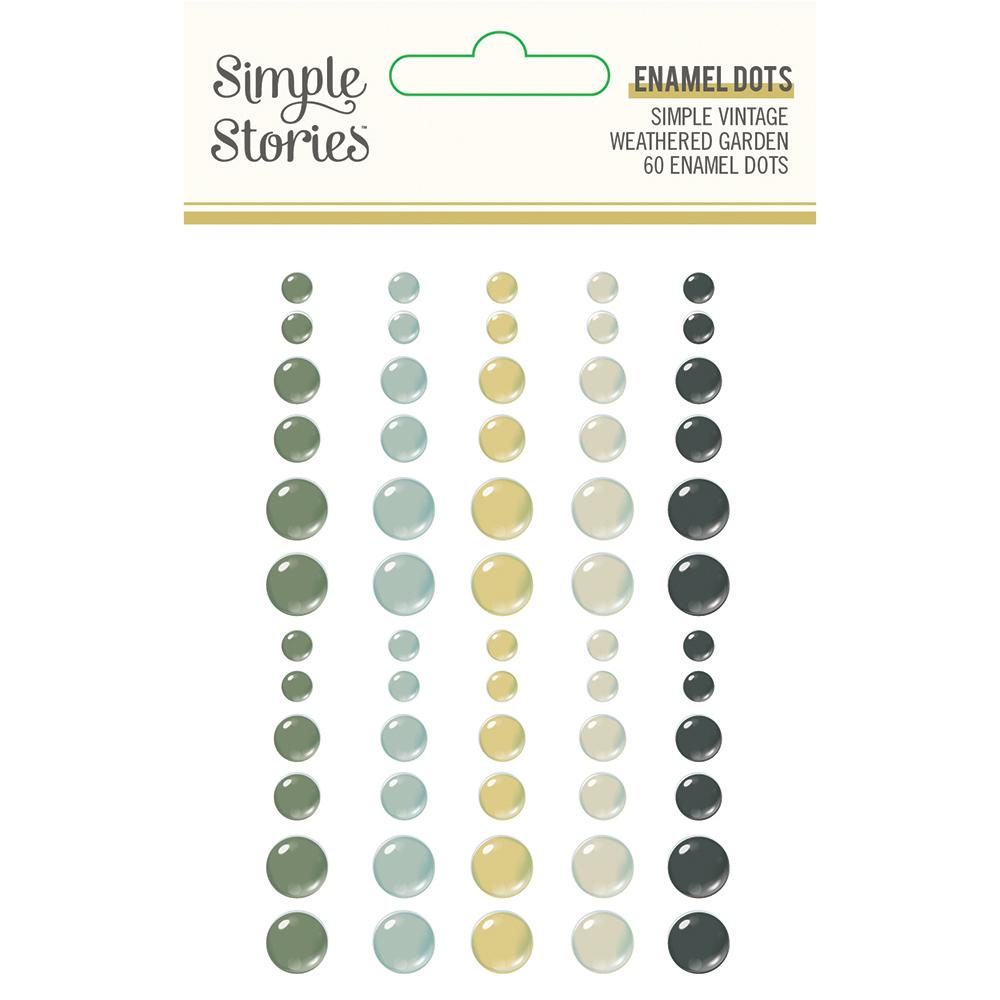 Simple Vintage Weathered Garden Enamel Dots