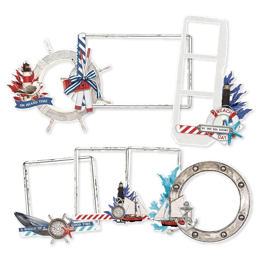Simple Vintage Vintage Seas Chipboard Frames