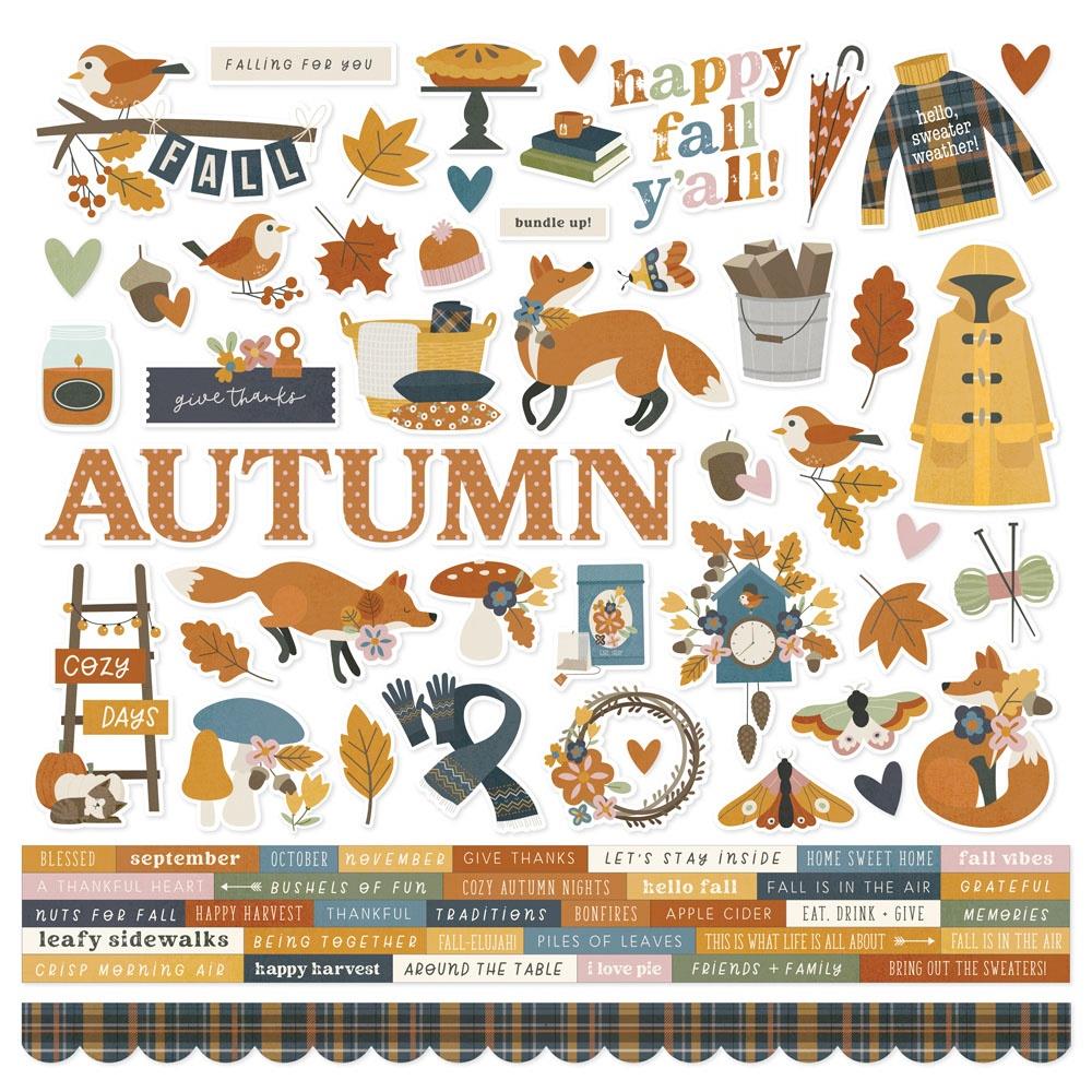 Acorn Lane 12x12 Stickers