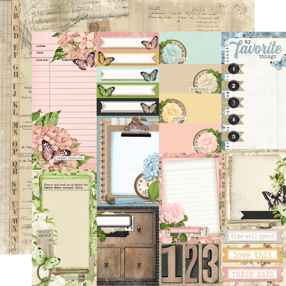 Simple Vintage Junk Drawer - Journal Elements