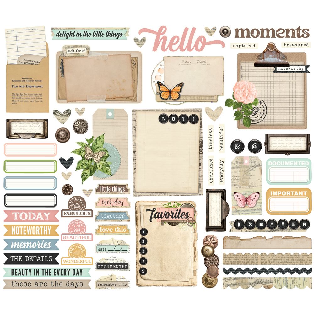 Simple Vintage Junk Drawer - Journal Bits & Pieces