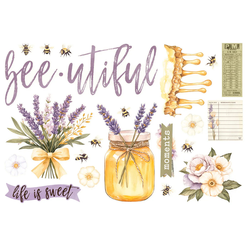 Simple Vintage Lavender Fields - Page Pieces