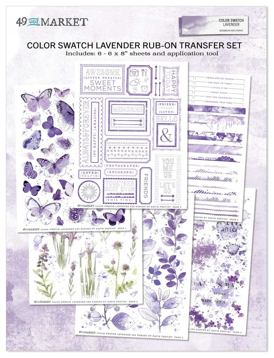 Lavender Rub Ons