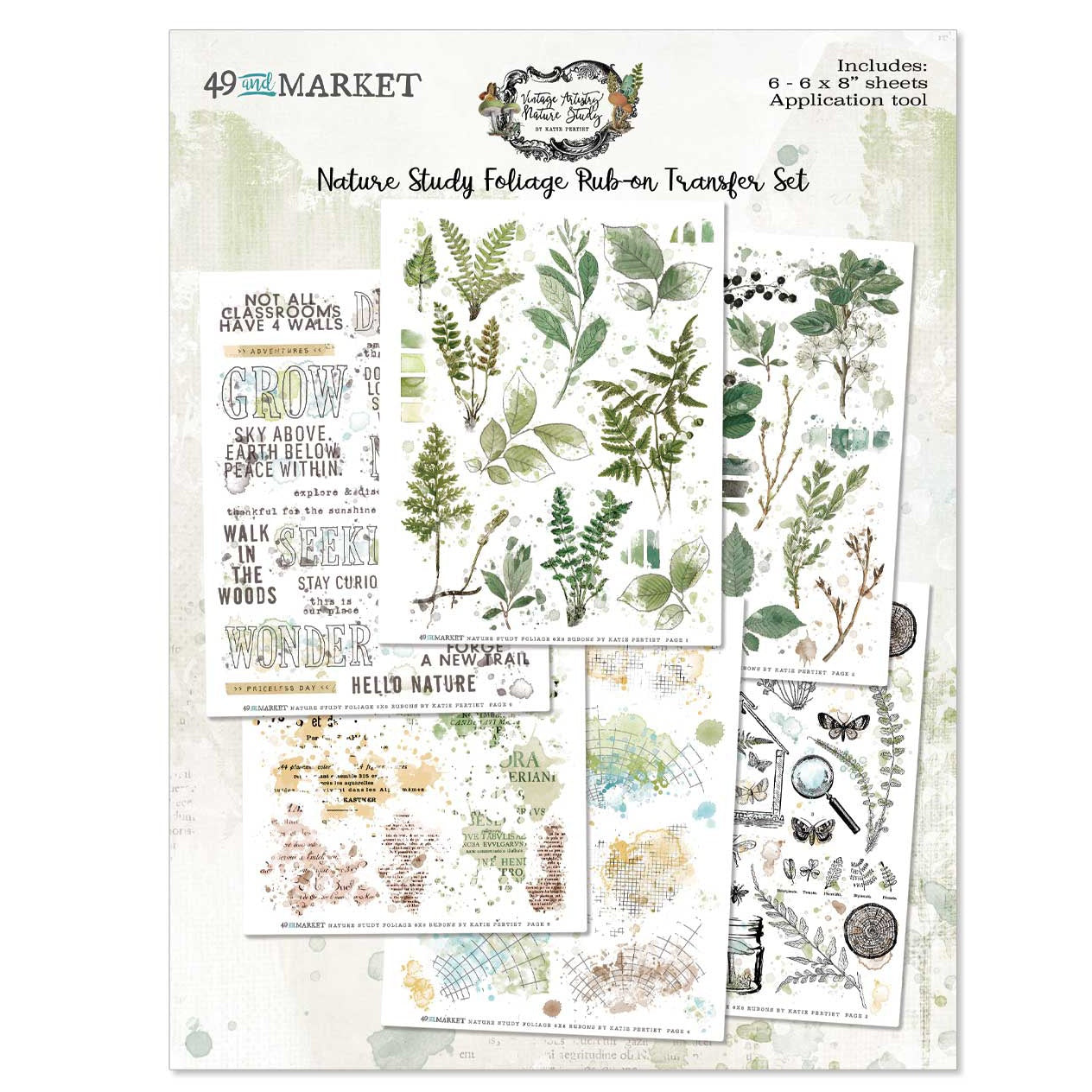 Nature Study Rub Ons - Foliage