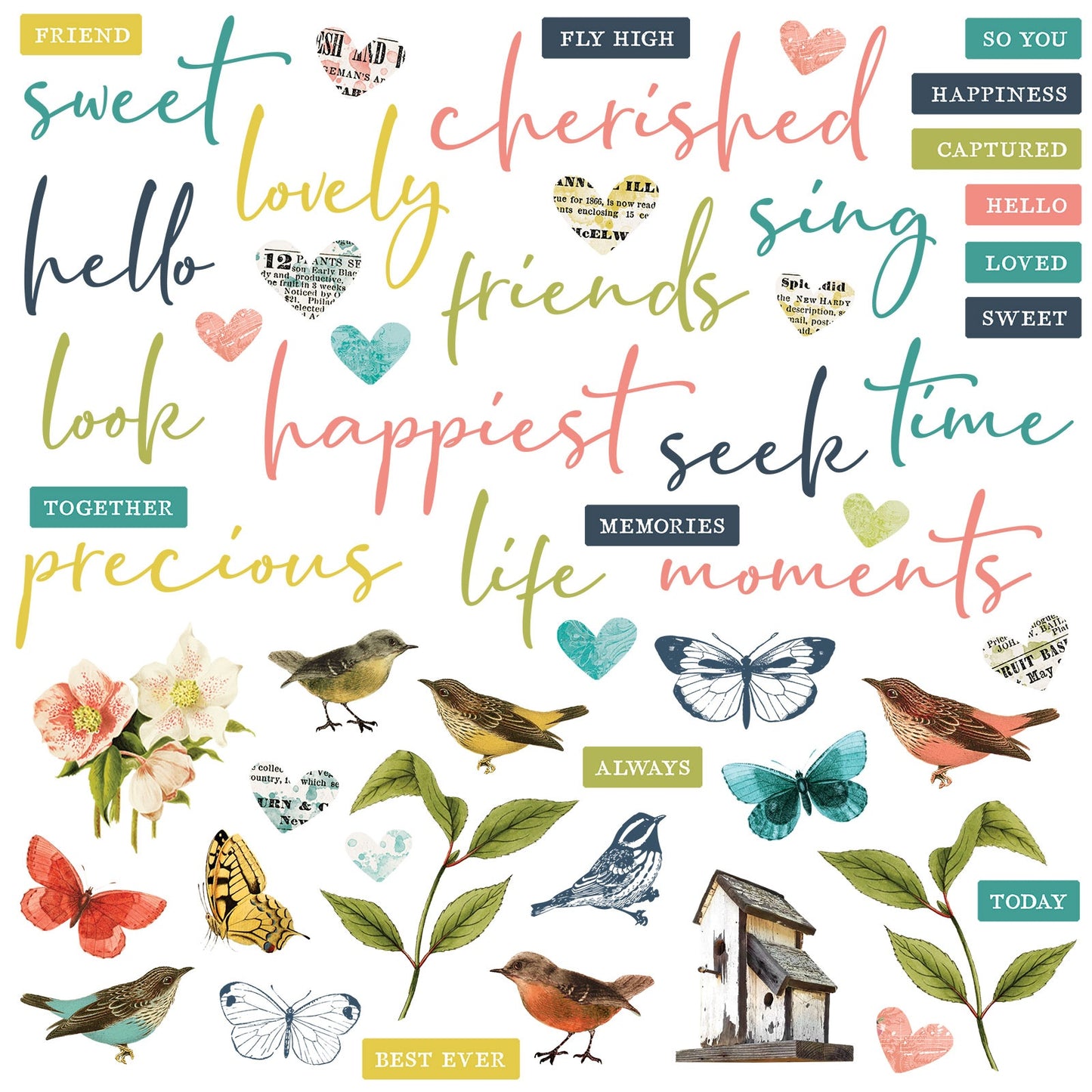 Birdsong Mixed Chipboard