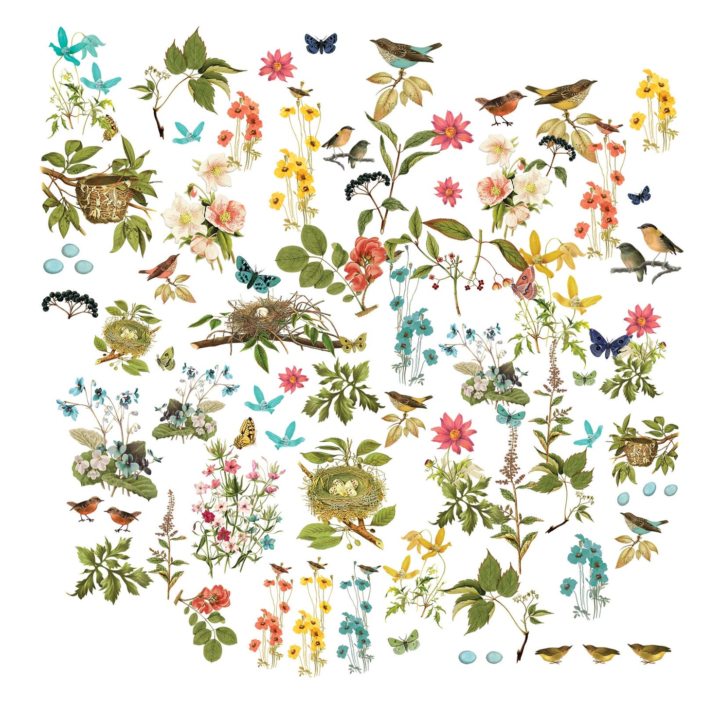 Birdsong Laser Cut Outs - Wildflower