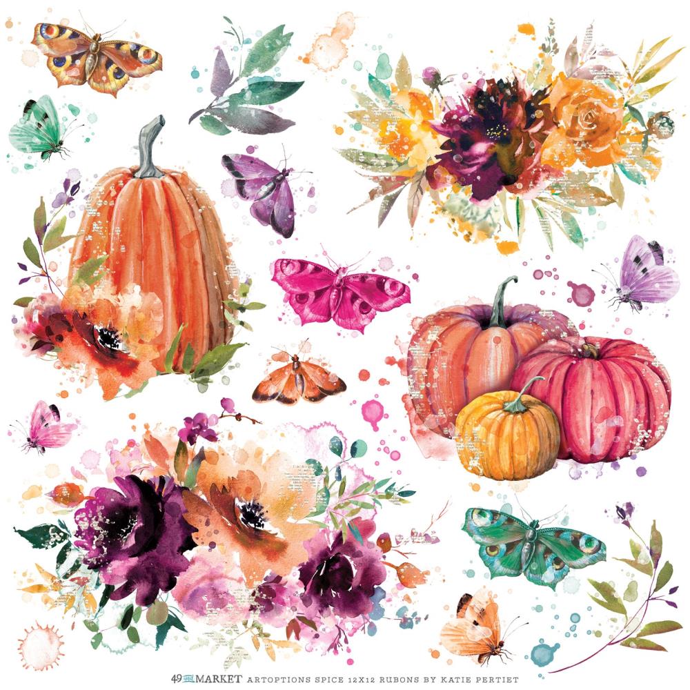 ArtOptions Spice 12 x 12 Rub On Transfers