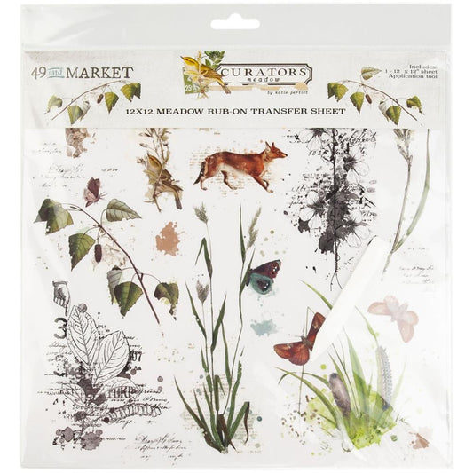Curators Meadow 12x12 Rub Ons - Meadow