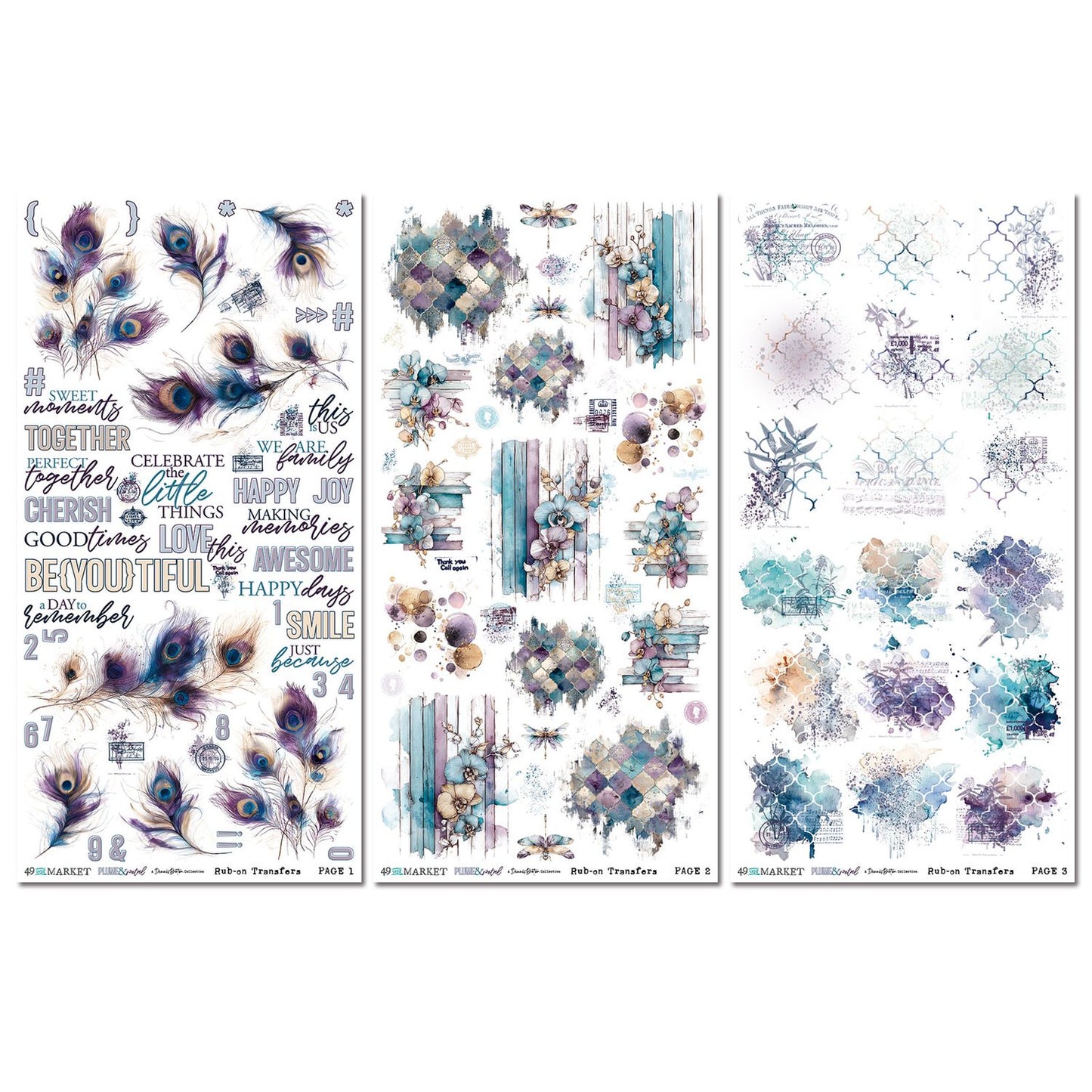 Plume & Petal - Blendable Rub On Transfers