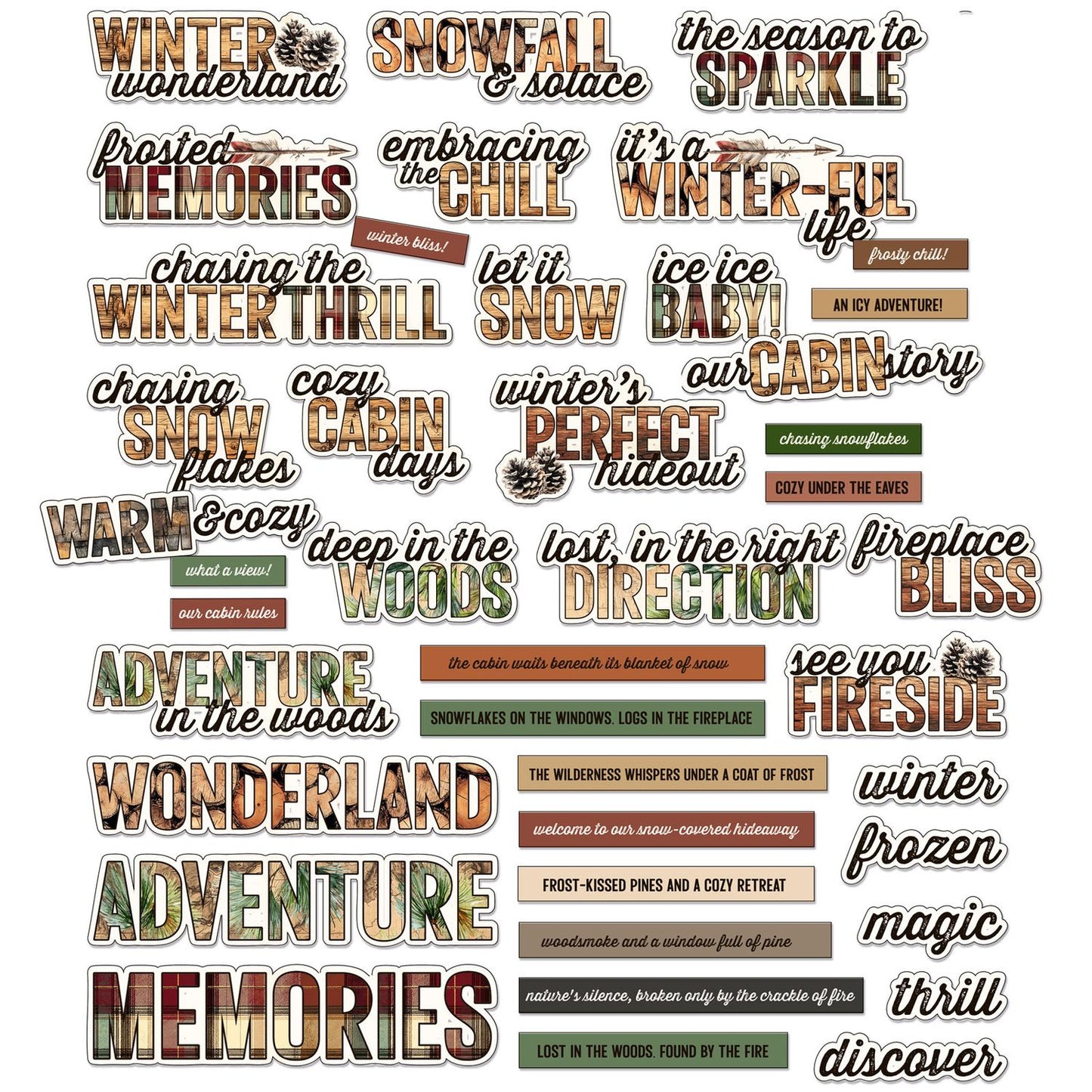 Timber & Tweed - Chipboard Sentiments