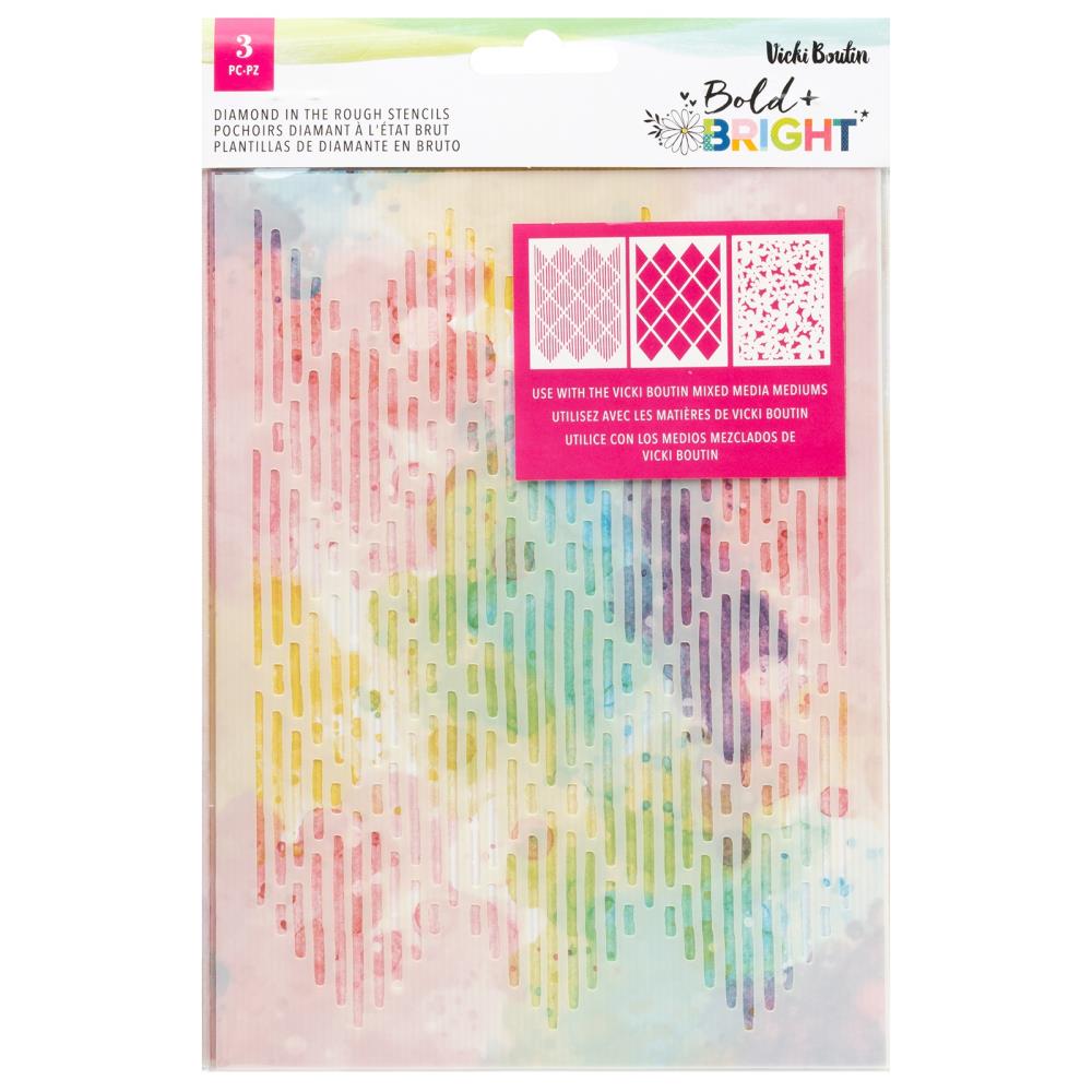 Bold & Bright - Diamond In The Rough Stencil (3 pack)