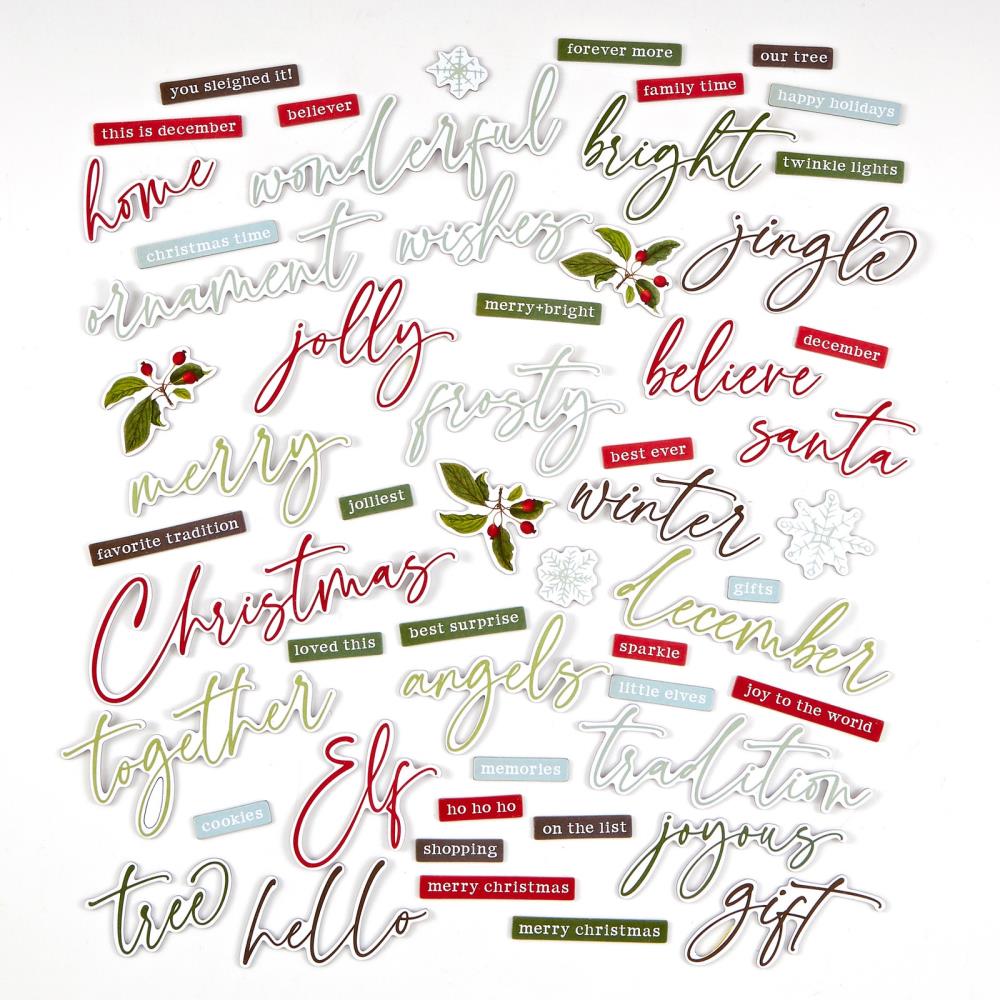 Evergreen Season - Chipboard Words
