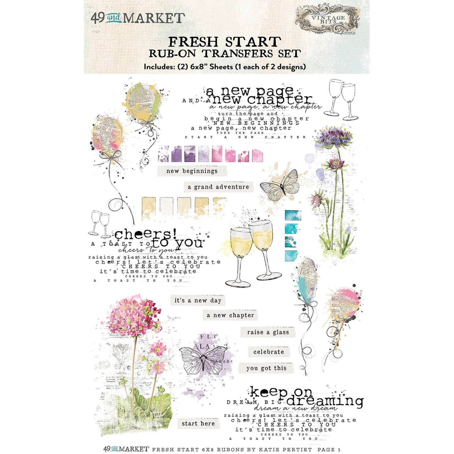 Rub-On Transfer Set - Fresh Start