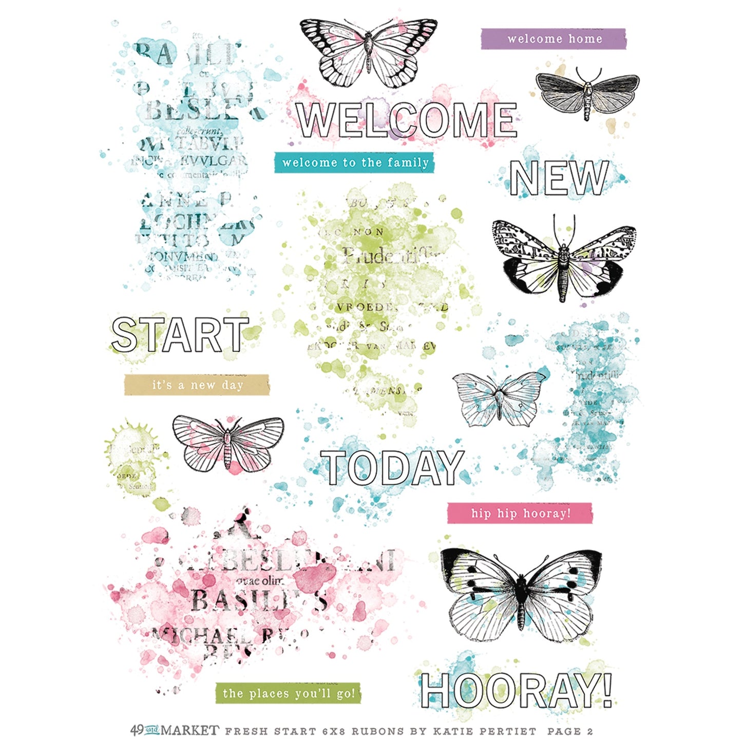 Rub-On Transfer Set - Fresh Start