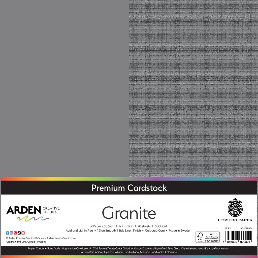 12 x 12 Cardstock - Granite