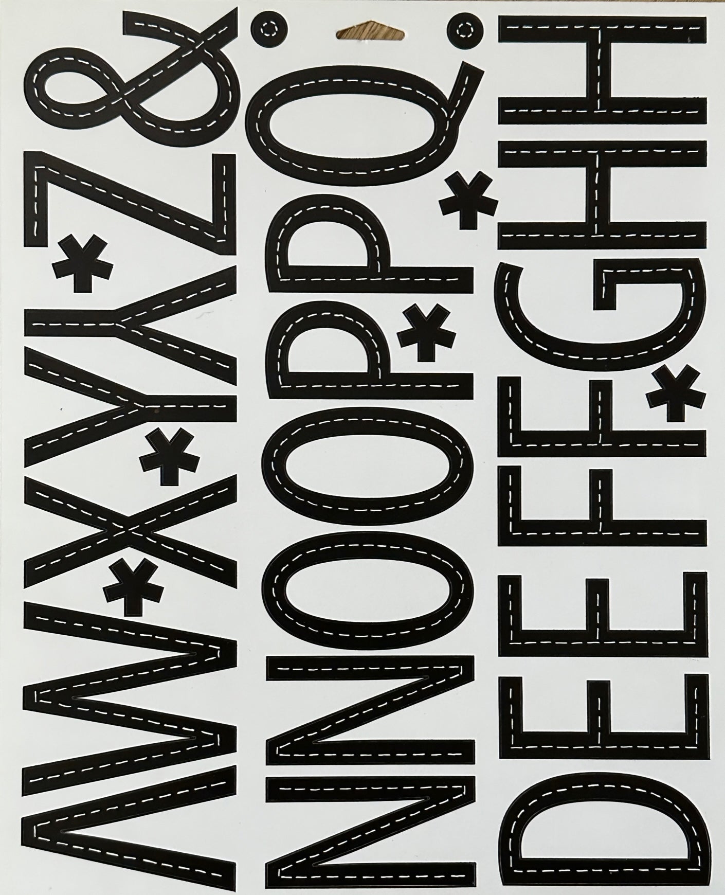 Sew Simple Large Cardstock Alphabet Stickers - Black