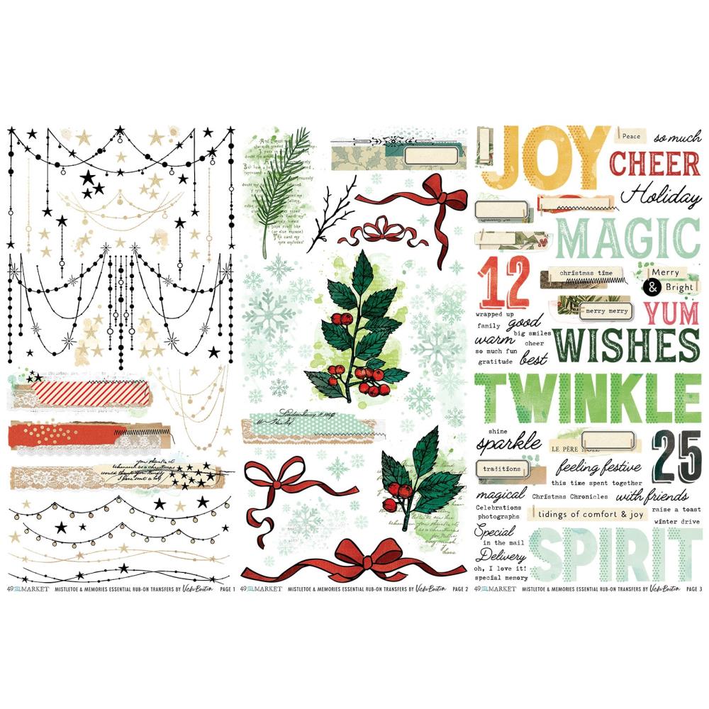 Mistletoe & Memories - Essential Rub On Transfer Set