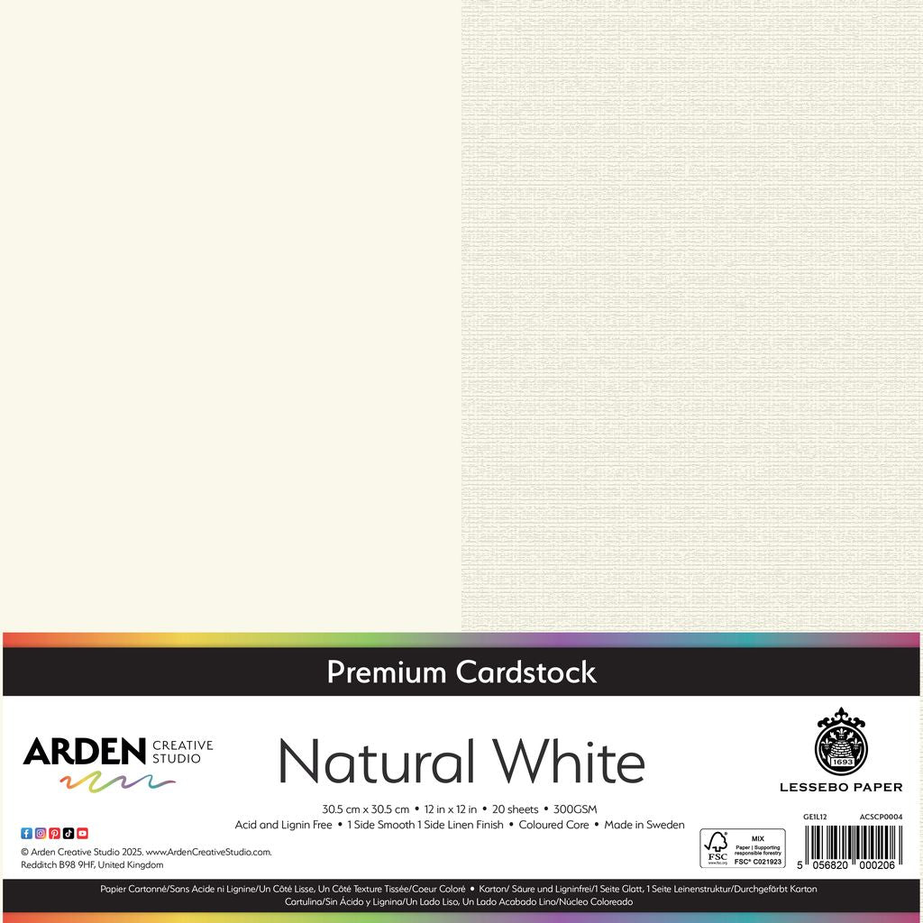12 x 12 Cardstock - Natural White