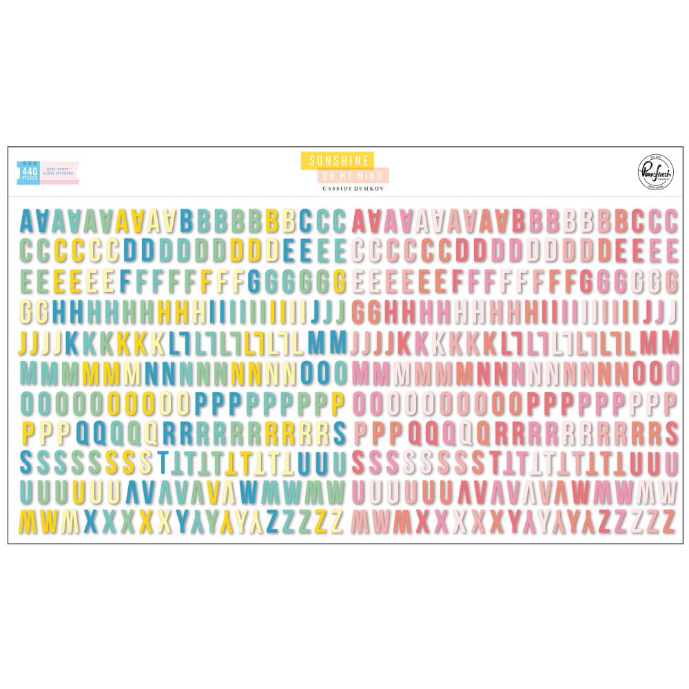 Sunshine On My Mind Mini Puffy Alphabet Stickers