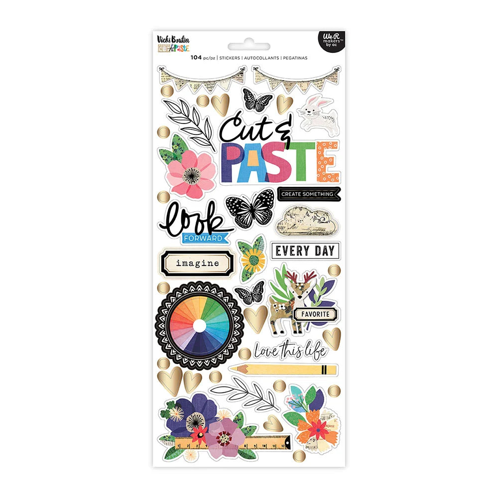 Cut & Paste - 6 x 12 Cardstock Stickers