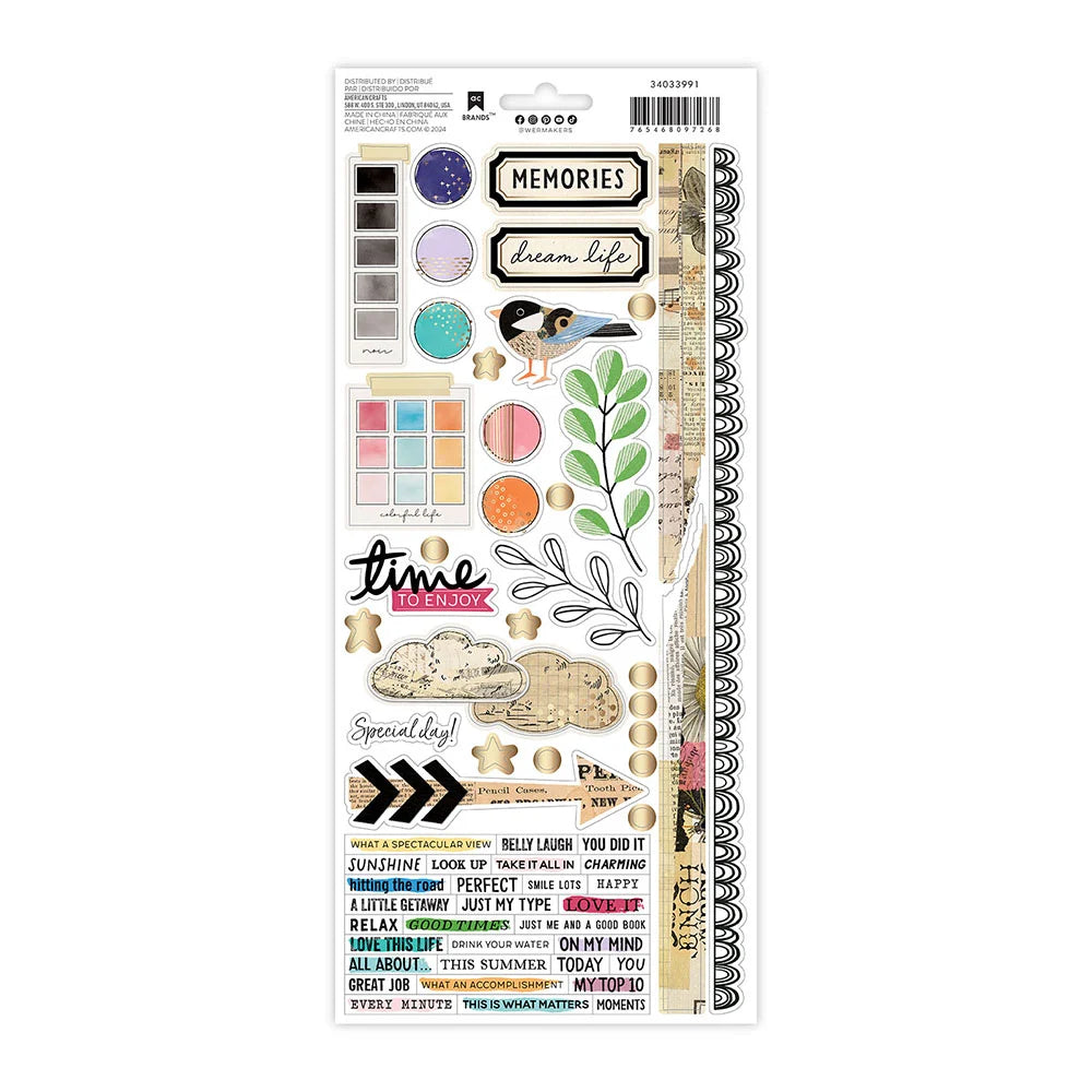 Cut & Paste - 6 x 12 Cardstock Stickers