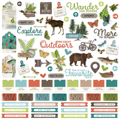 Simple Vintage Lakeside Stickers