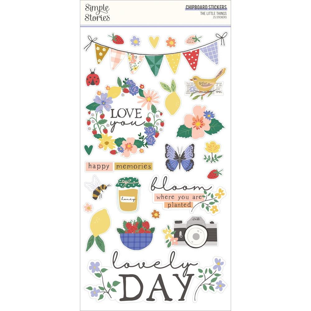 The Little Things Chipboard Stickers