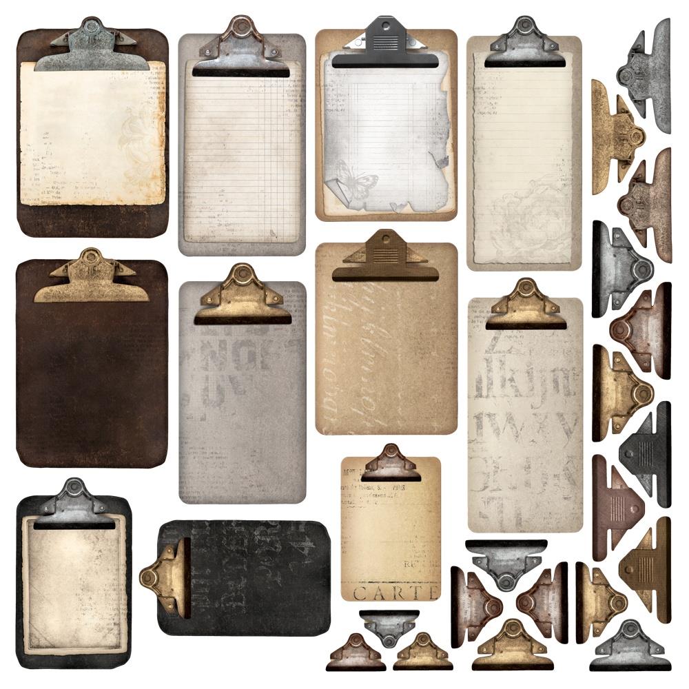 Simple Vintage Essentials Chipboard - Clipboards