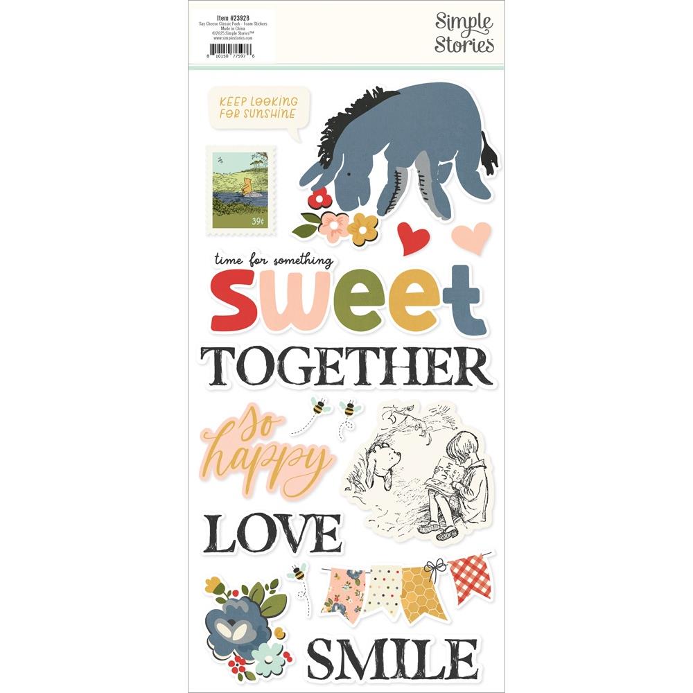 Say Cheese Classic Pooh - Foam Stickers