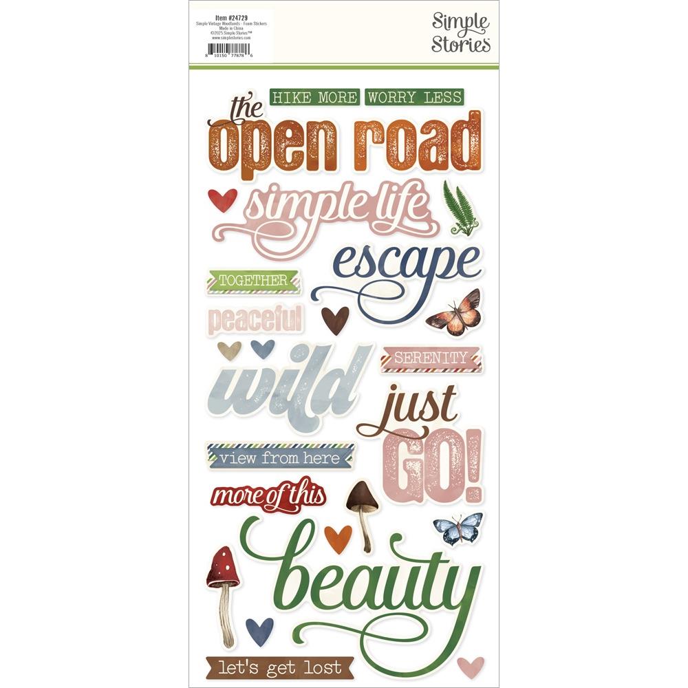 Simple Vintage Woodlands - Foam Stickers