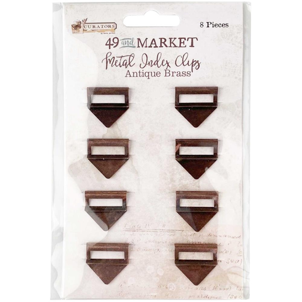 Essential Metal Index Clips - Antique Brass