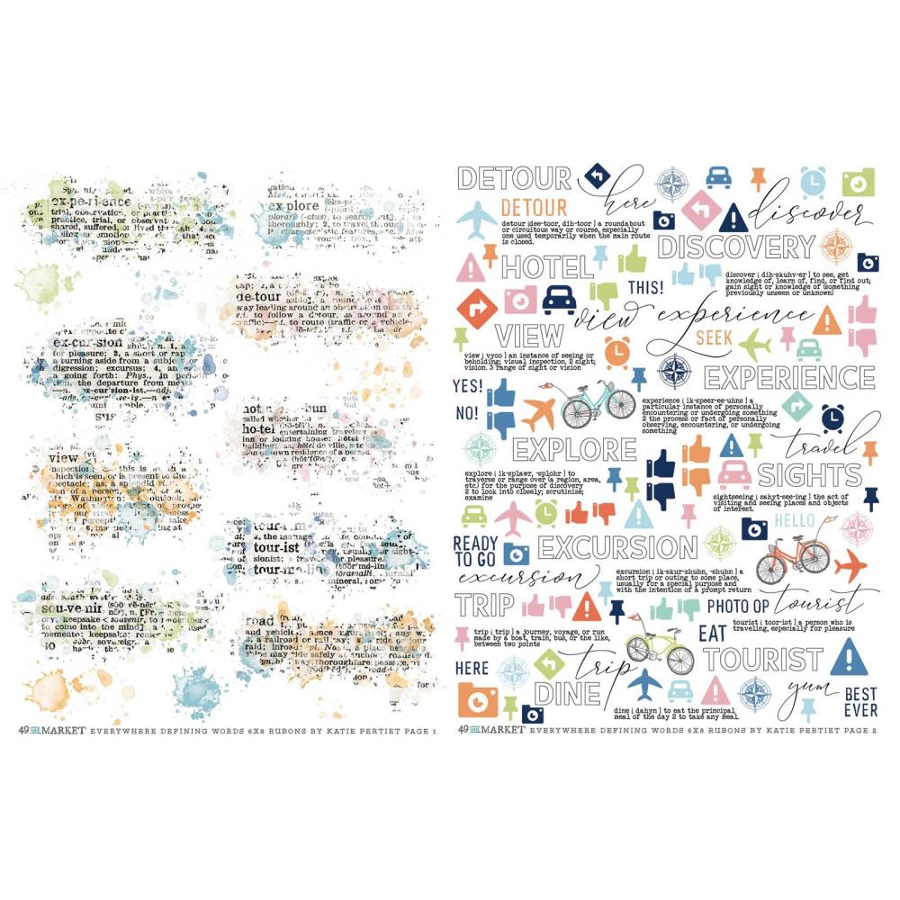 Everywhere - Defining Words Rub On Transfers