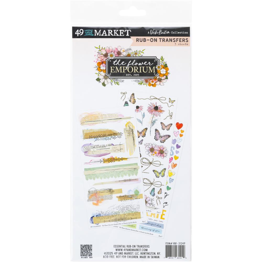 Flower Emporium - Essentials Rub On Transfer Set