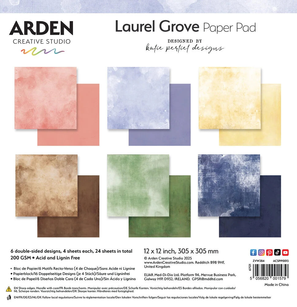 Laurel Grove - 12 x 12 Solids Paper Pad
