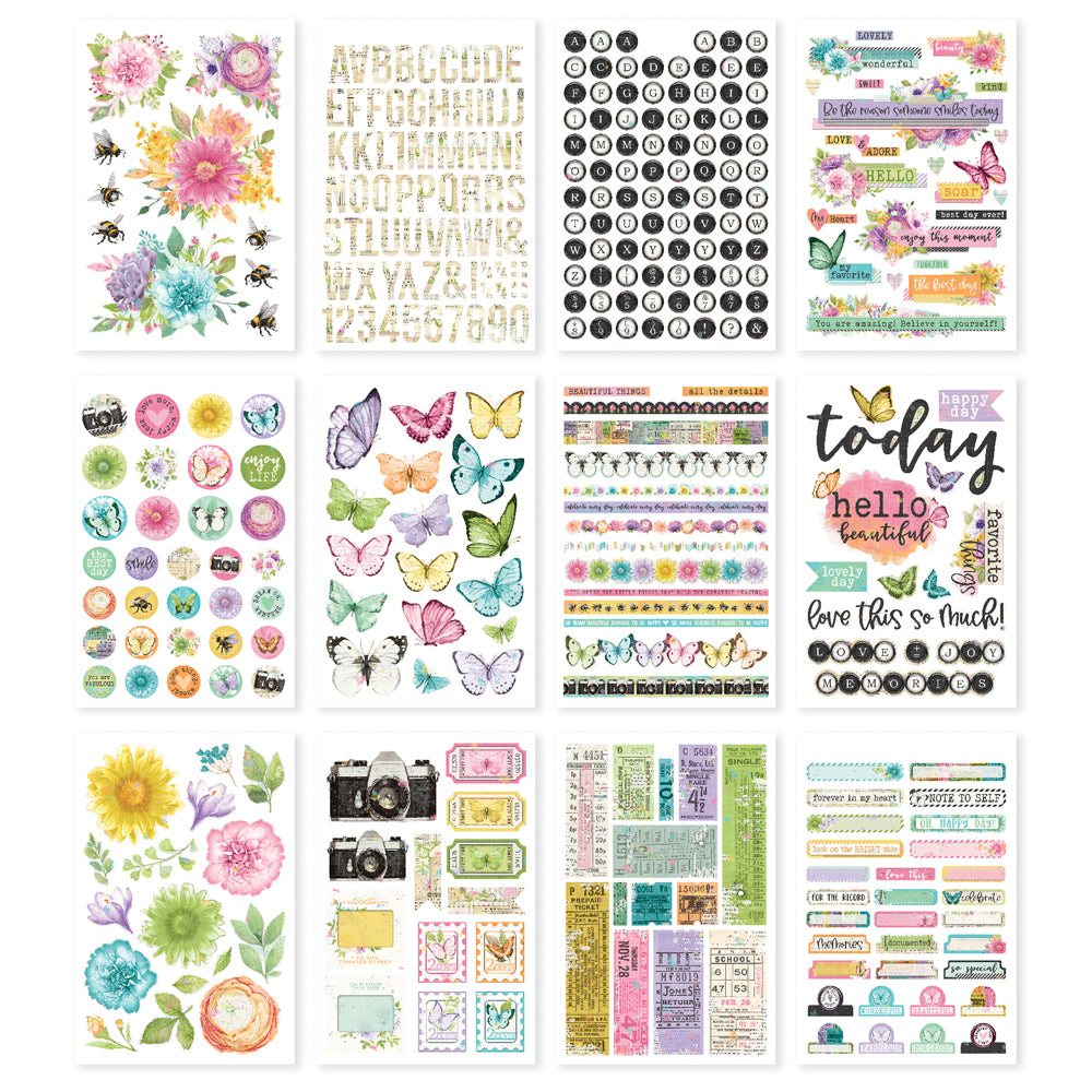 Simple Vintage Life in Bloom Sticker Book