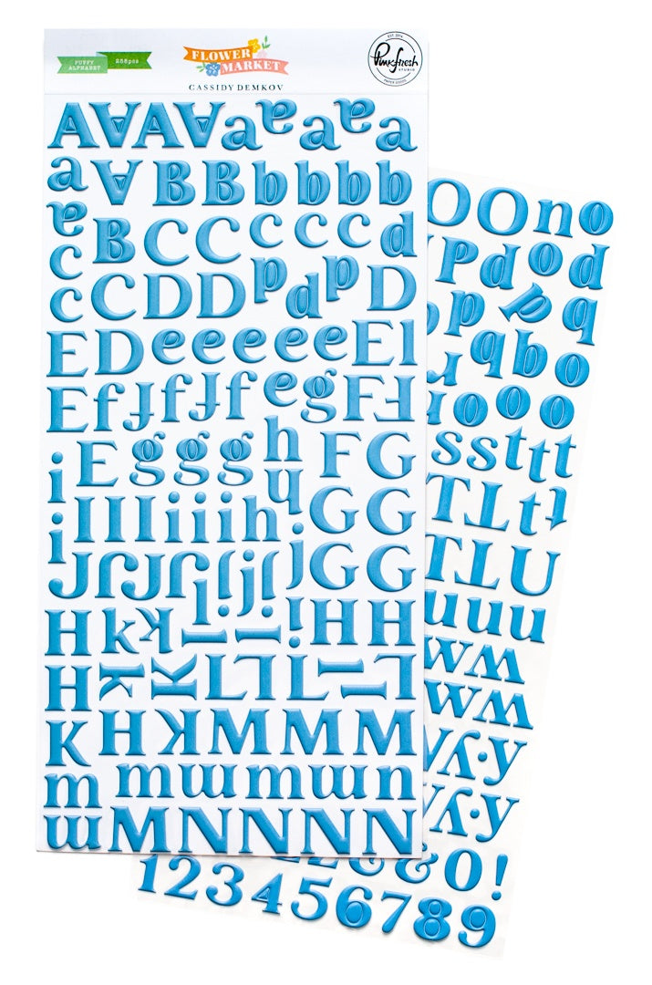 Flower Market Puffy Alphabet Stickers