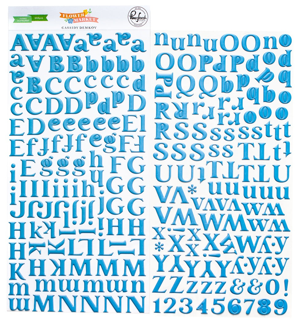 Flower Market Puffy Alphabet Stickers