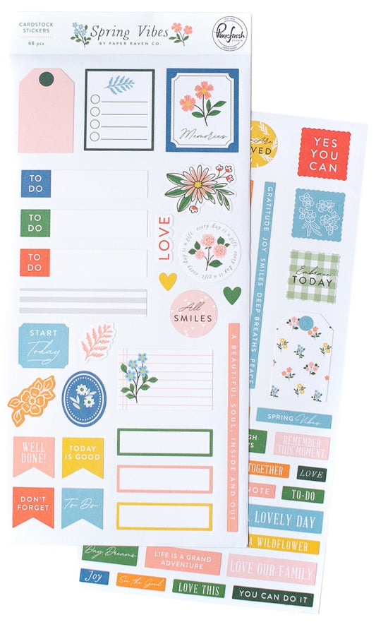 Spring Vibes Cardstock Stickers