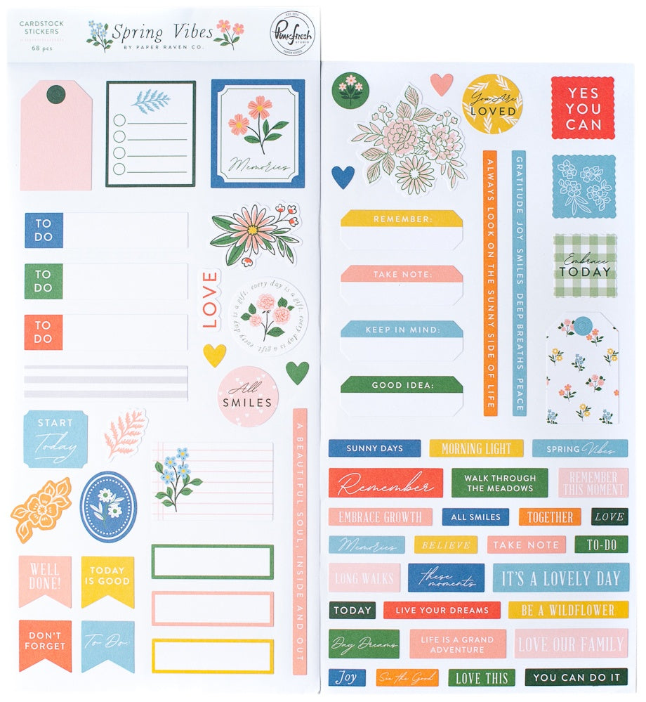 Spring Vibes Cardstock Stickers