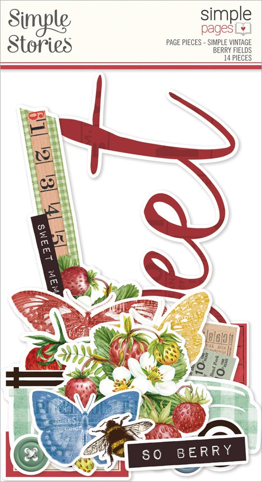 Simple Vintage Berry Fields Page Pieces