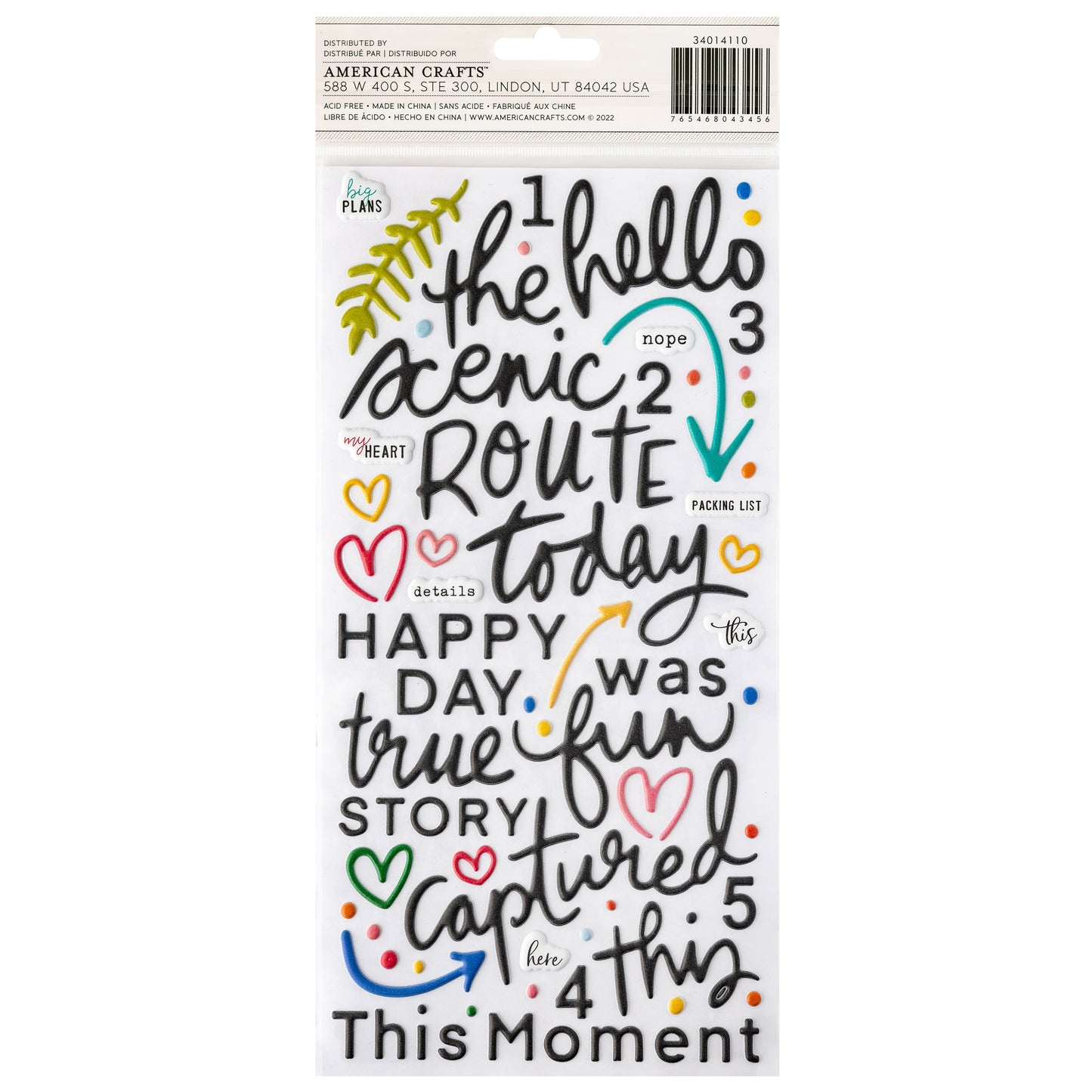 Where to Next Thickers - Travel Notes Puffy Phrases